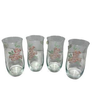 Crystal Clear Industries Hand Crafted Crystal Made in Turkey Floral Glasses